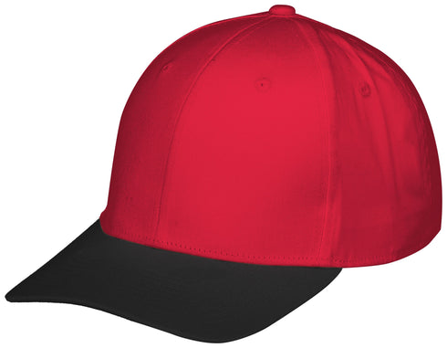 Augusta Sportswear Youth Rally Cotton Twill Cap (6252), Color 'Scarlet/Black'